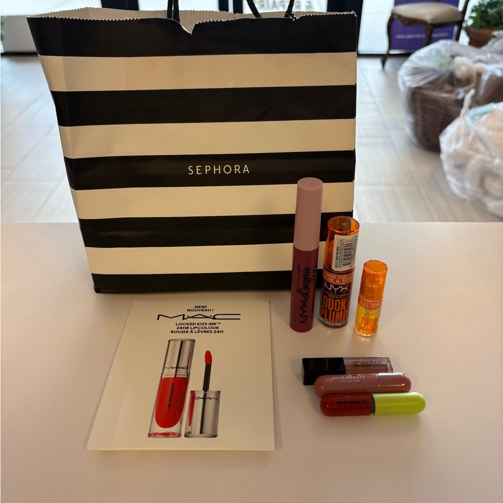 NYX, MAC Cosmetics, Smashbox, WYN Beauty, and Ulta Gloss and Lipstick Bundle